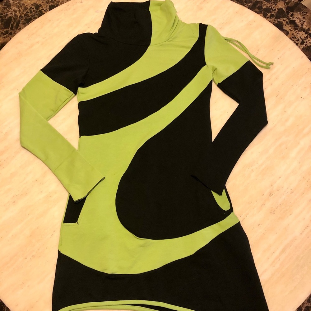 New Coline Colour Blocked Irregular Dress Size S/L